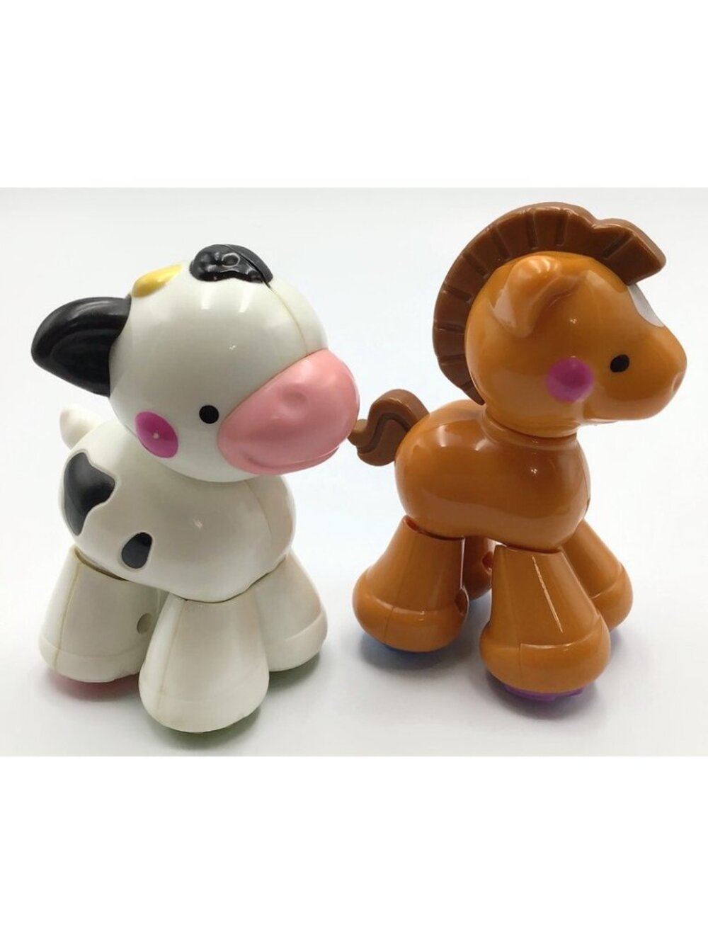 Fisher Price Amazing Animals Horse & Cow Clicking Sensory Toys Farm
